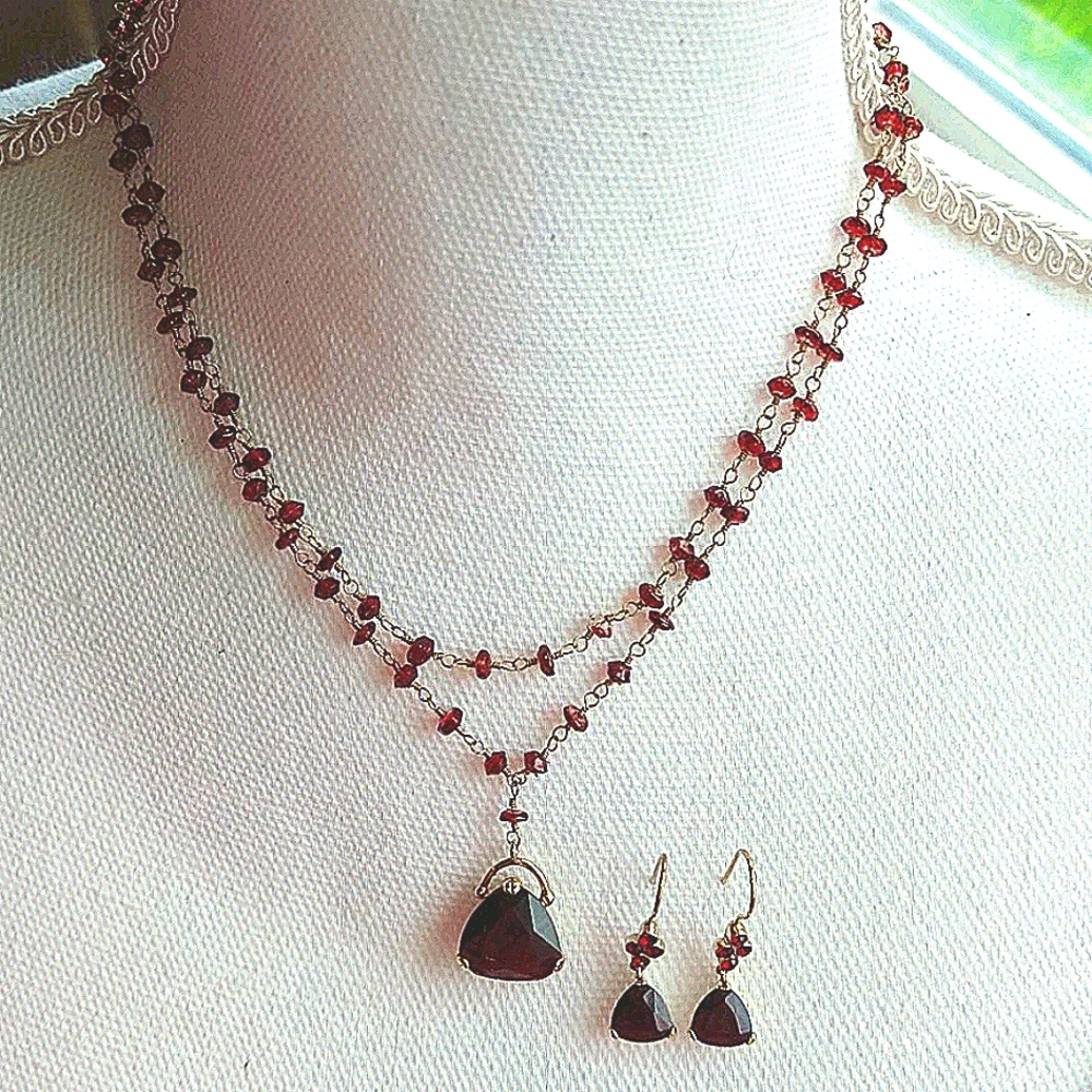 Necklaces and earrings